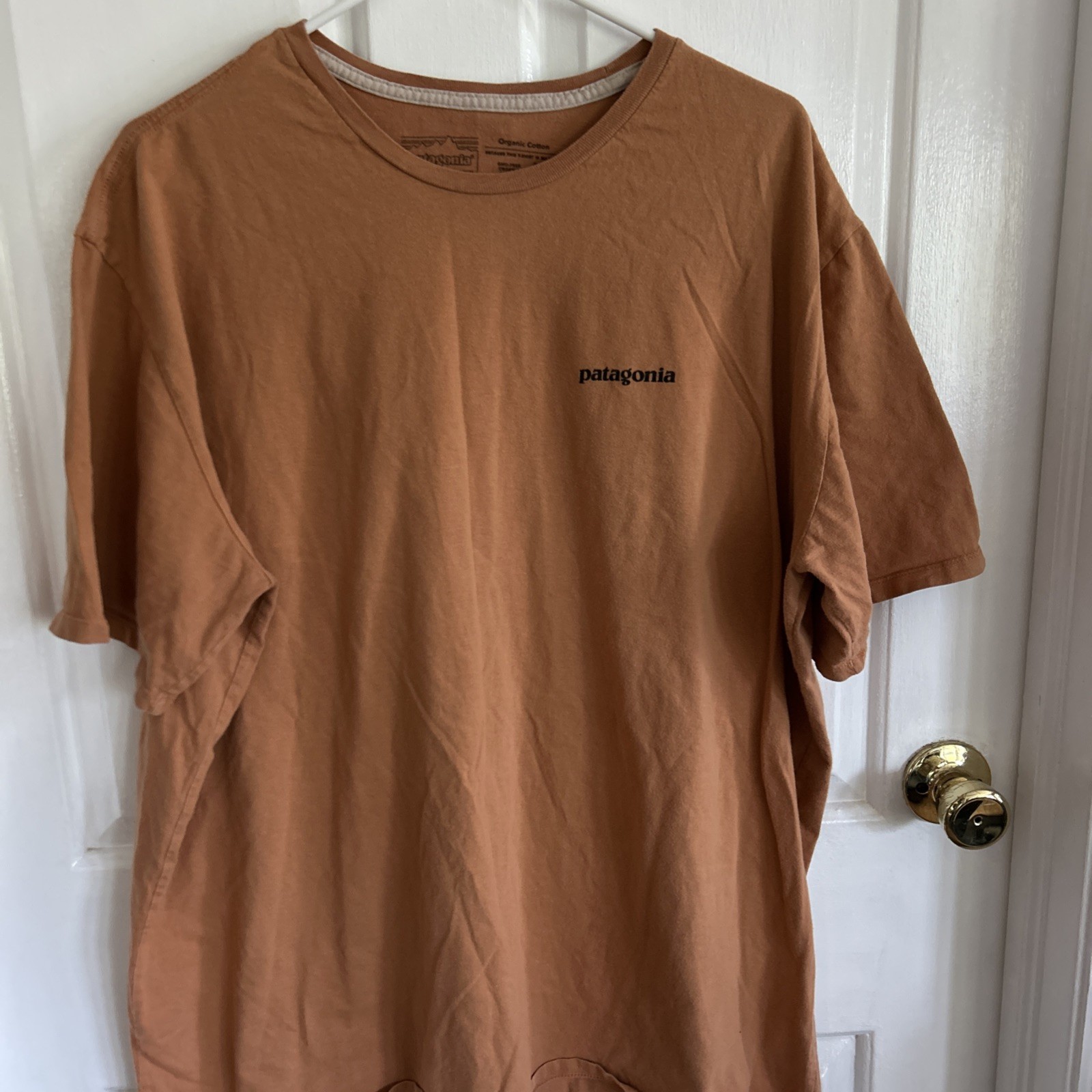 MENS PATAGONIA Short Sleeve T 2XL Orange/Brownish Save Our Home Planet