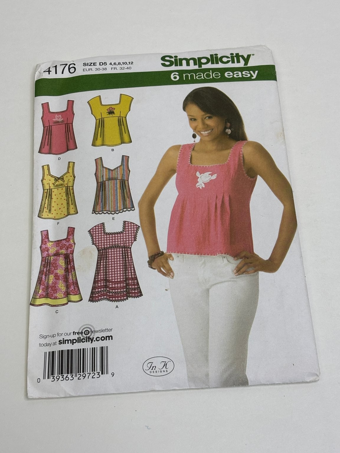 Simplicity 4176 Misses Pullover Tunic or Top Pattern Size D5 4-12 Boho Style