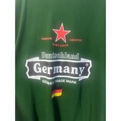 B&C Collection Germany Graphic Tee Mens L Green Deutschland