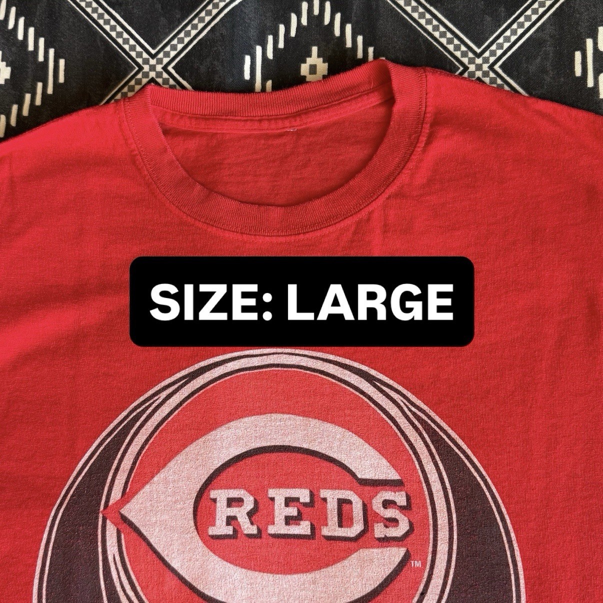 GRATEFUL DEAD CINCINNATI REDS Steal Your Base Mashup T-Shirt. LARGE Preowned NV gallery