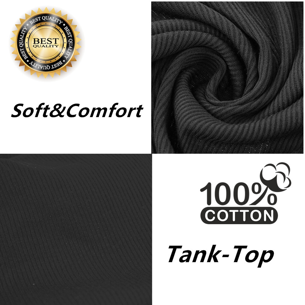 3-12 Pcs Mens 100% Cotton A-Shirt Tank Top Ribbed Solid Undershirt Wife Beater gallery