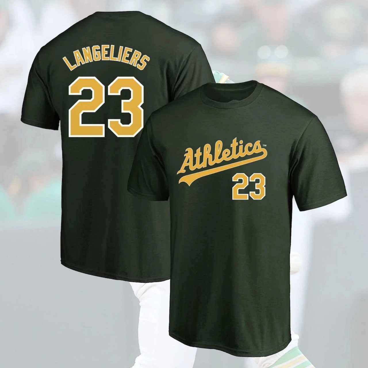 🔥Shea #23 Langeliers Oakland 2025 Name & Number Fan Athletic Gifts gallery