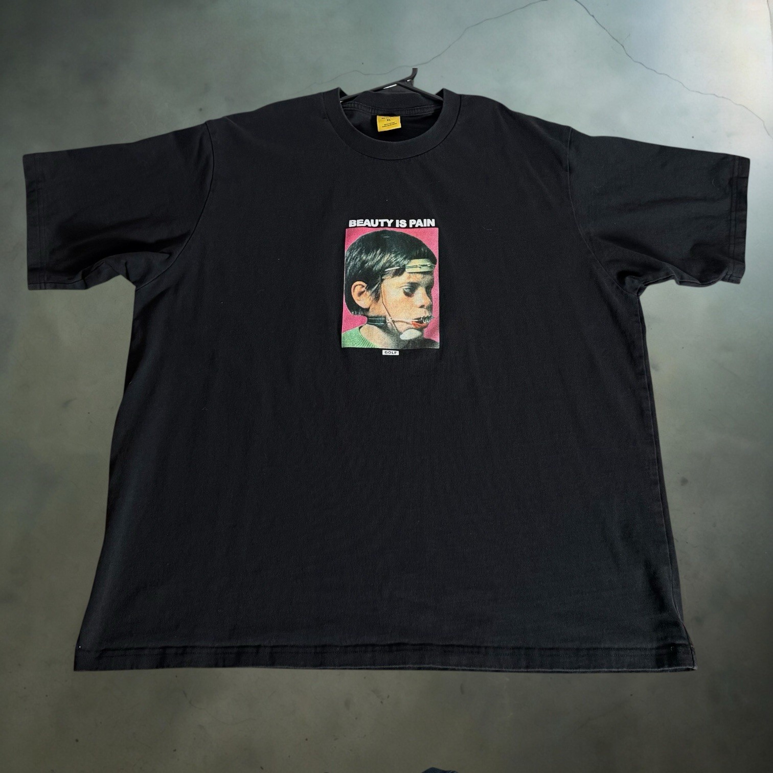 Golf Wang T Shirt Men's XL Black "Beauty is Pain" Tyler the Creator Rap RARE Tee gallery
