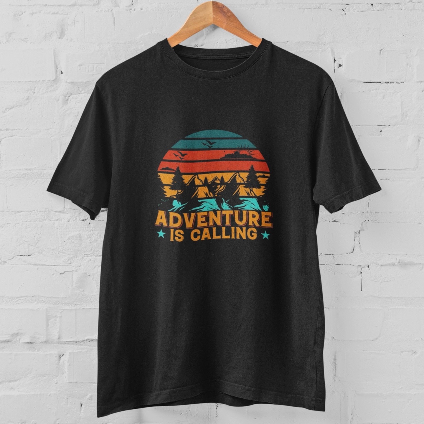 Adventure Is Calling T Shirt Camping Hiking Outdoor Vintage Graphic Tee gallery