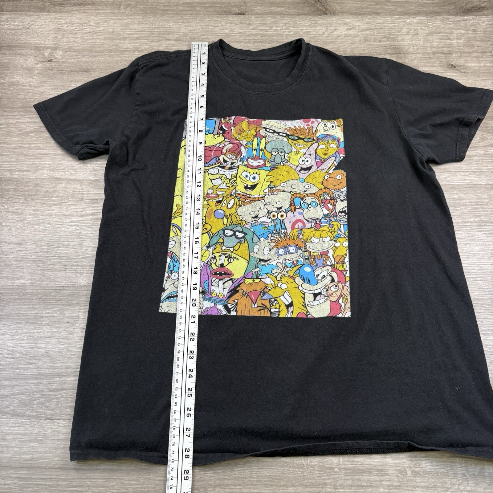 Nickelodeon T-Shirt Mens Size Large-XL* See Measurement* SpongeBob Rugrats Black gallery
