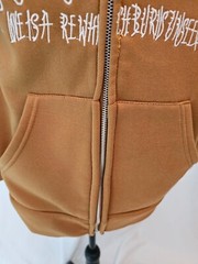 Unbranded sweatshirt with front zipper in tan men tops size M M18