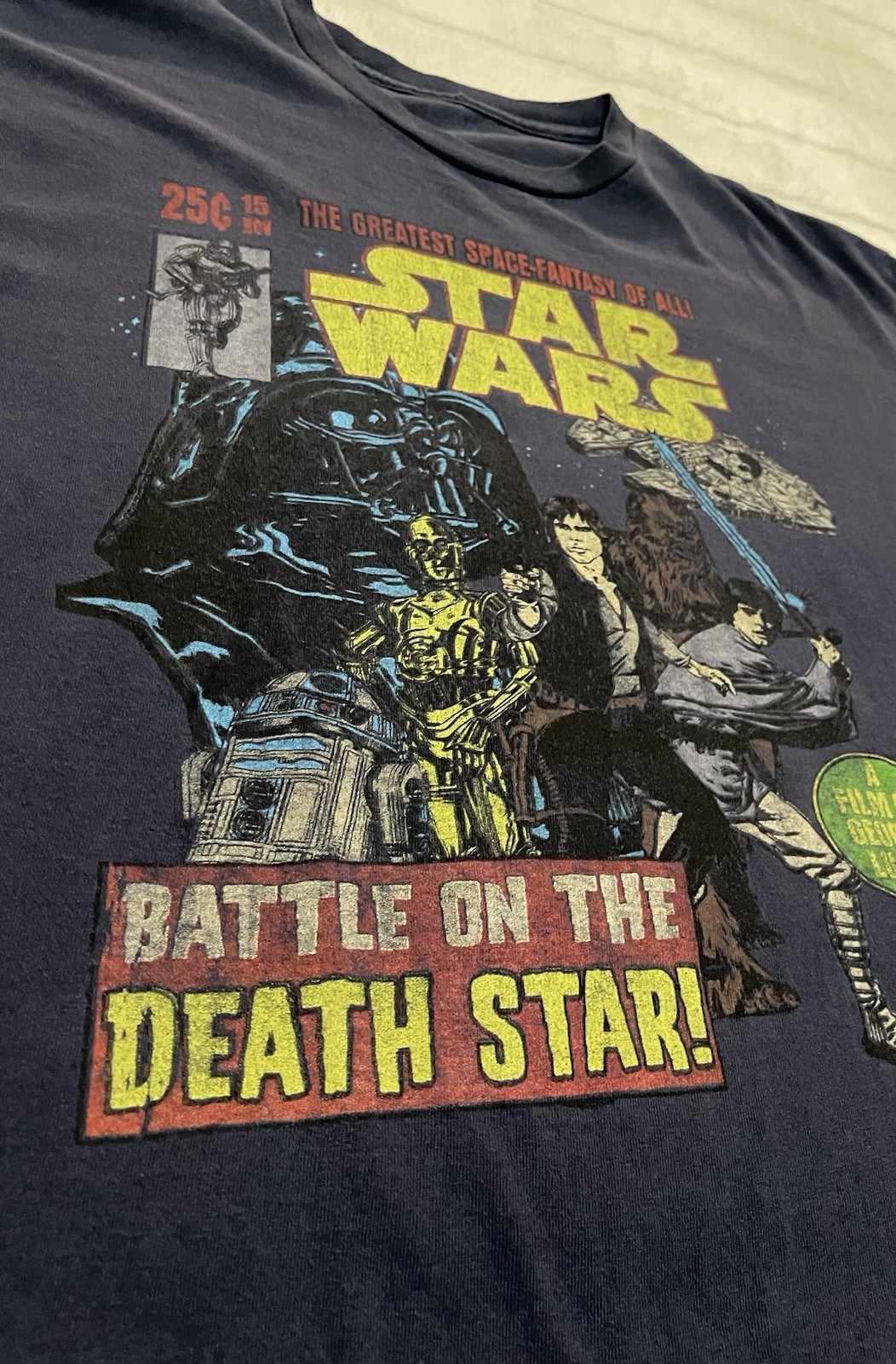 Star Wars Battle On The Death Star Men’s Graphic Tee Size Large gallery