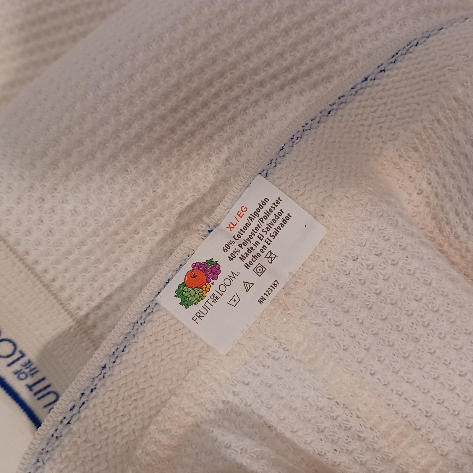 Mens Fruit Of The Loom White Thermal Long John Pants XL 3 Pairs gallery