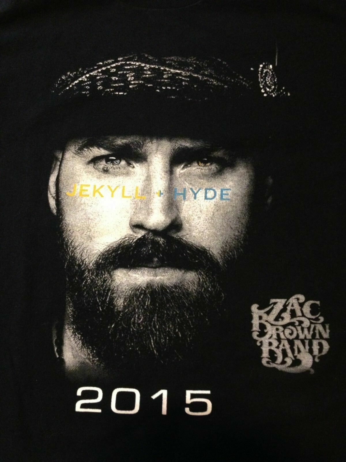 2015 ZACK BROWN BANK - JEKYLL & HYDE TOUR VINTAGE T SHIRT MEDIUM gallery