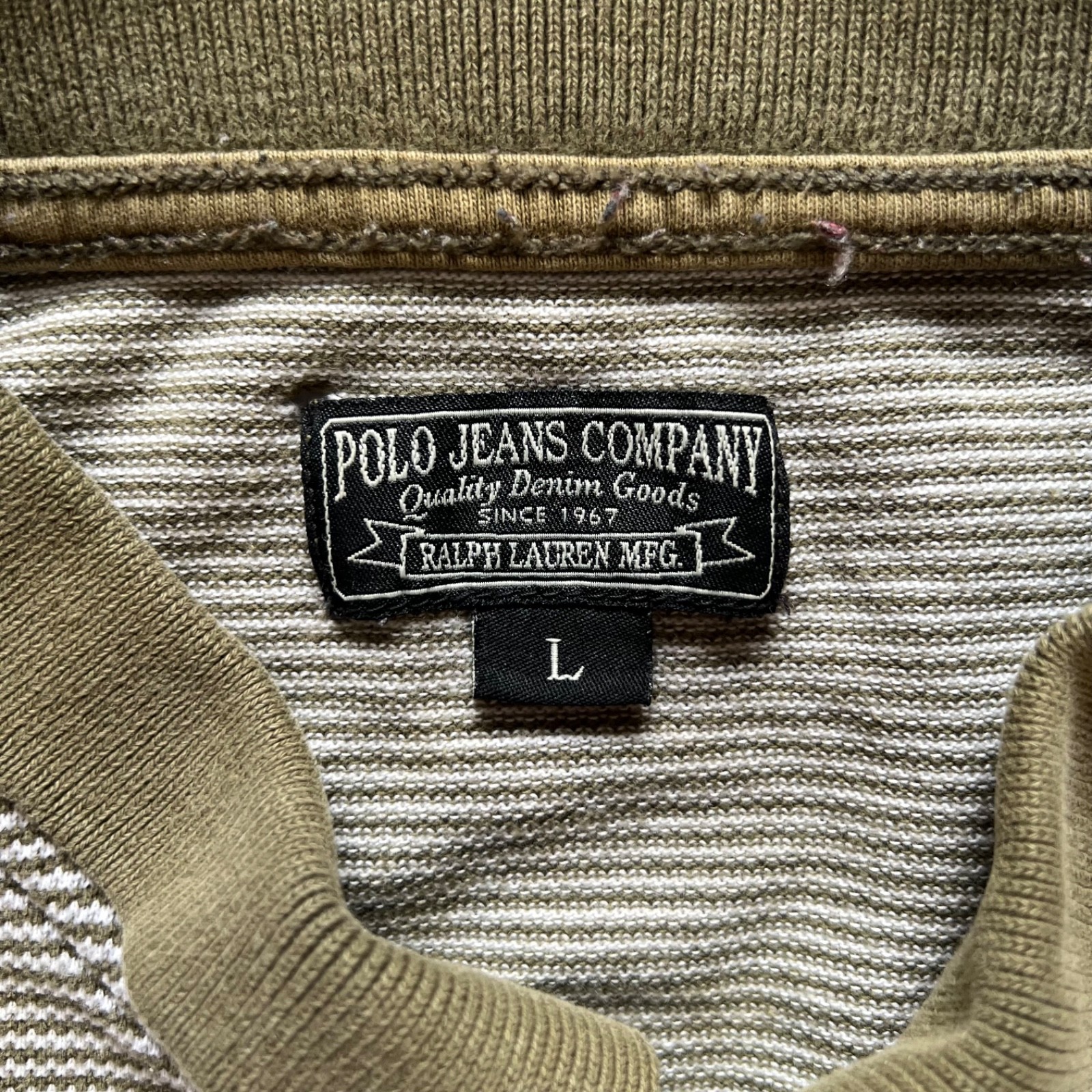 Vintage Polo Jeans Co Ralph Lauren Polo T-Shirt Green Men's Size L gallery