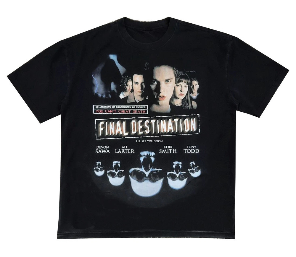 Final Destination 2000 T-Shirt Horror Movie Skulls Graphic Tee Unisex S-5XL