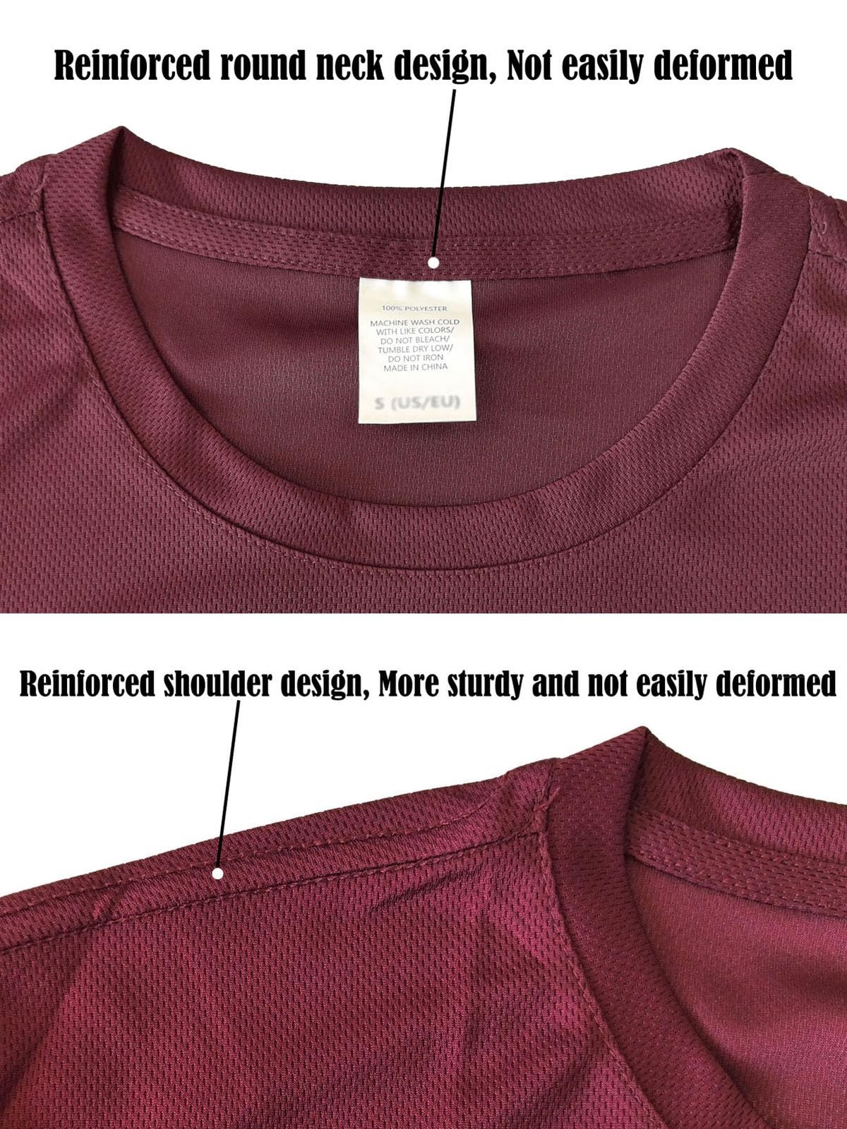 5 Pack Quick Dry Fit Men Long Sleeve T Shirts Sport Casual Construction Work ... gallery