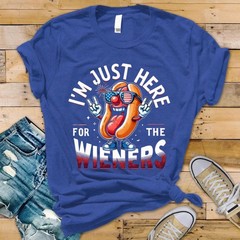 Just Here for the Weiners Graphic Tee, Funny Hot Dog Retro T-shirt