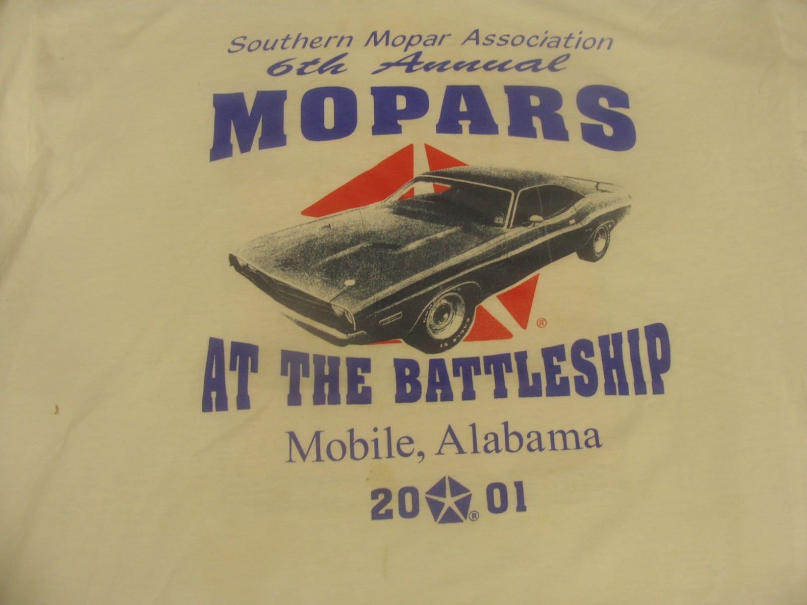 Mopar rare t shirt Mopars at the Battleship 2001 Size: XL - read & see all gallery