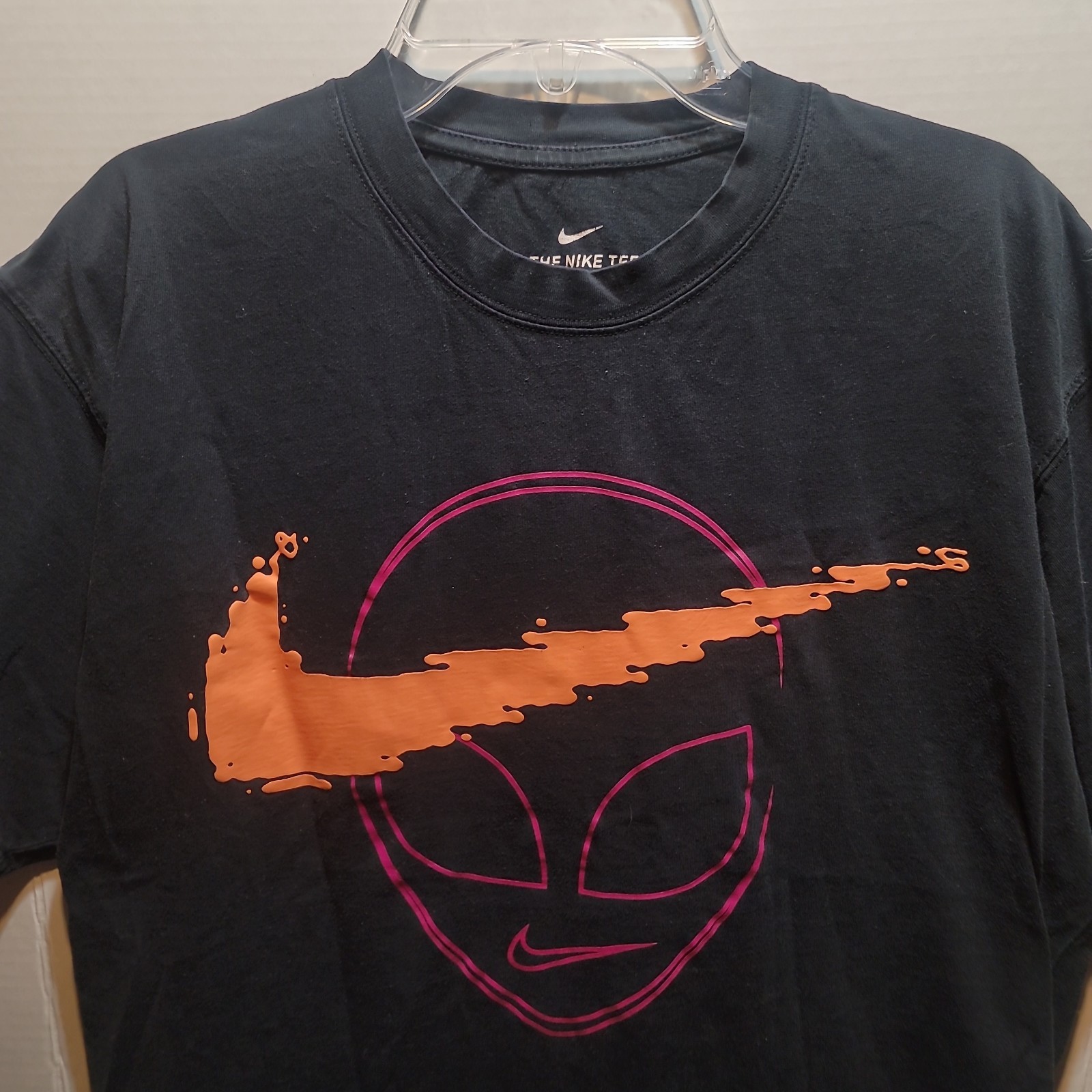 Nike Neon Big Alien Swoosh Double-Sided Graphic T-Shirt The Swoosh Is Out There gallery