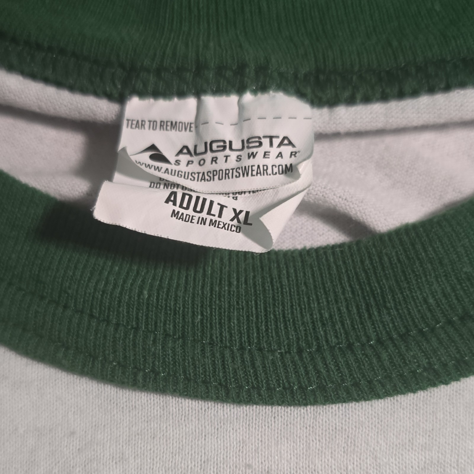 Augusta Sportswear Merry Christmas Graphic Ringer T-Shirt White/Green XL gallery