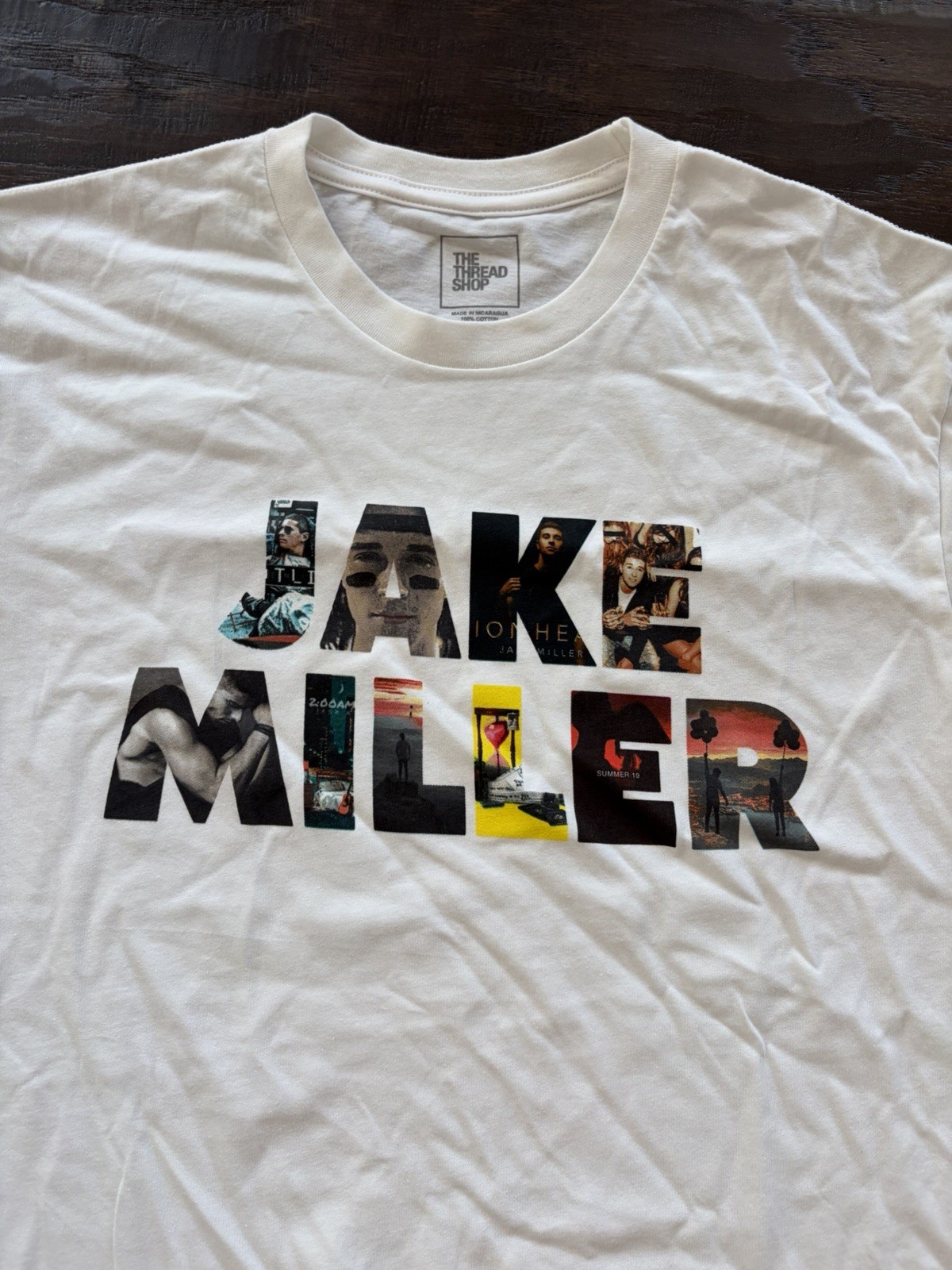Jake Miller Graphic T-Shirt Mens Small White The Thread Shop Music Merch Cotton gallery