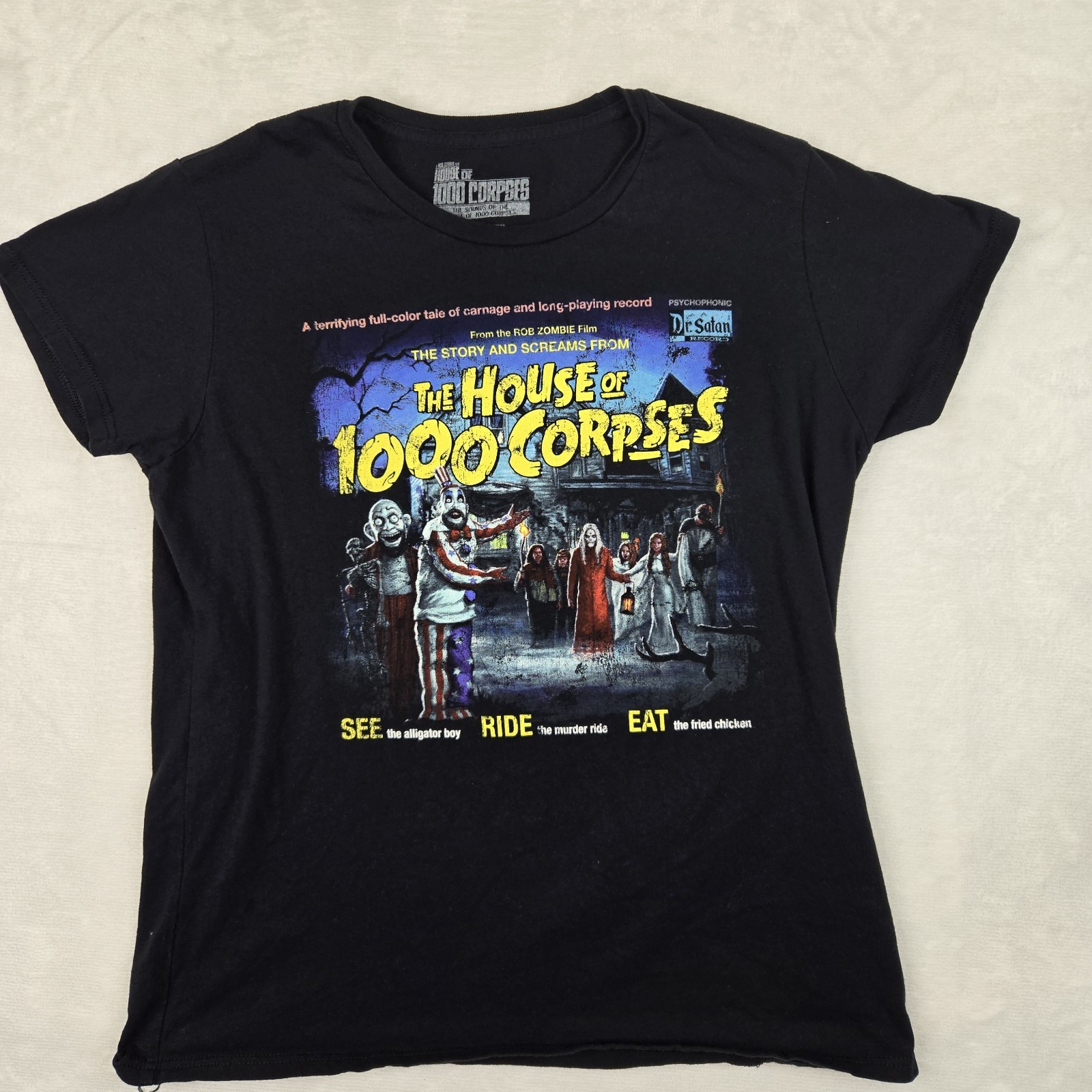 Fright Rags House Of 1000 Corpses Rob Zombie Womens Black T Shirt Size M