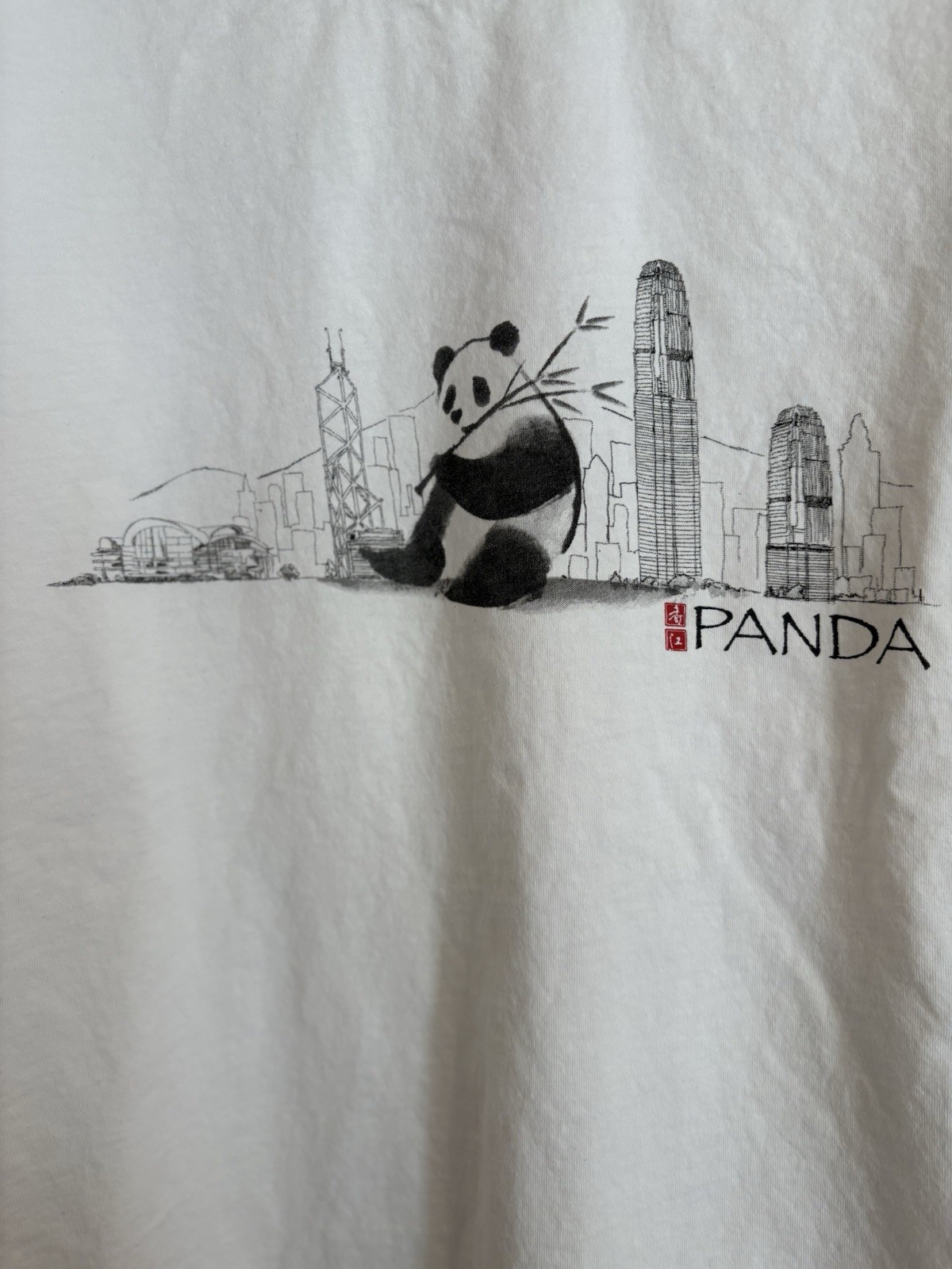 Vintage Discover Hong Kong Panda T Shirt Size L gallery