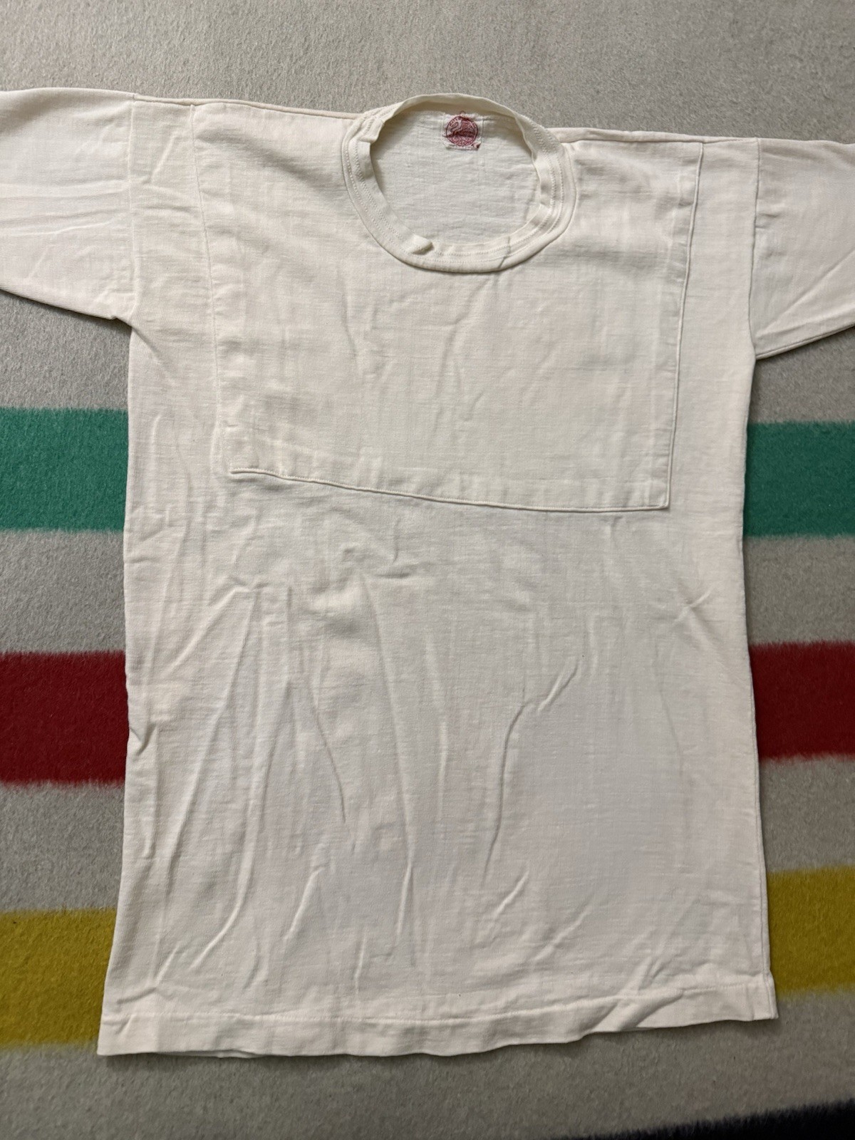 Vintage 30s 40s Paneled White Blank Tee Jersey All 100% Cotton 20x29.5 Very Rare gallery