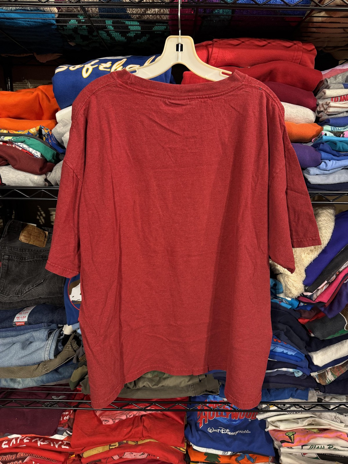 Eco Mountain Tribal Deer Wildlife Shirt Mens XL Red Made USA Graphic Tee Top gallery