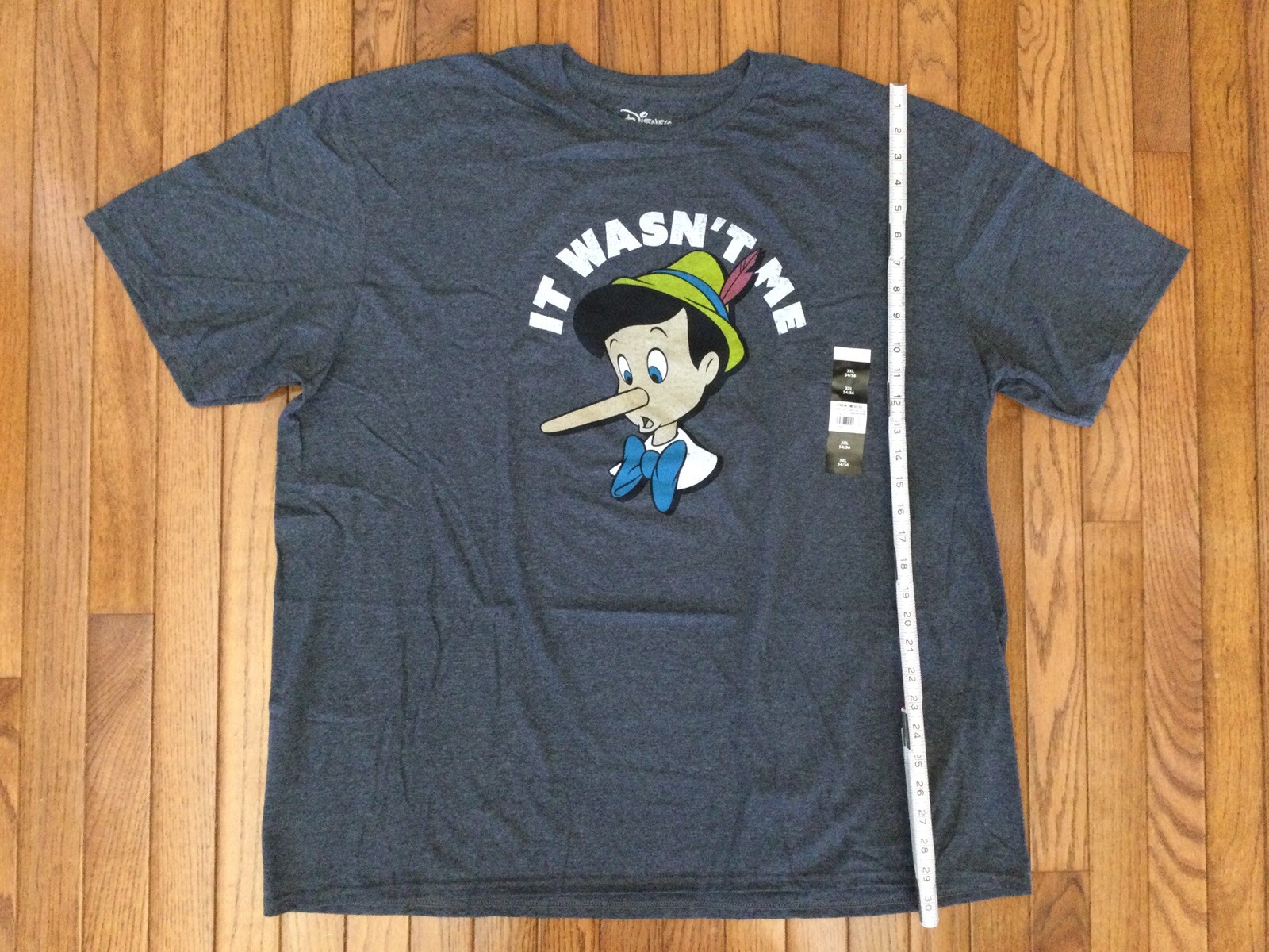 New Disney Pinocchio it Wasnt Me Men’s Gray Tee T-shirt Shirt Sz 3XL (54-56) gallery