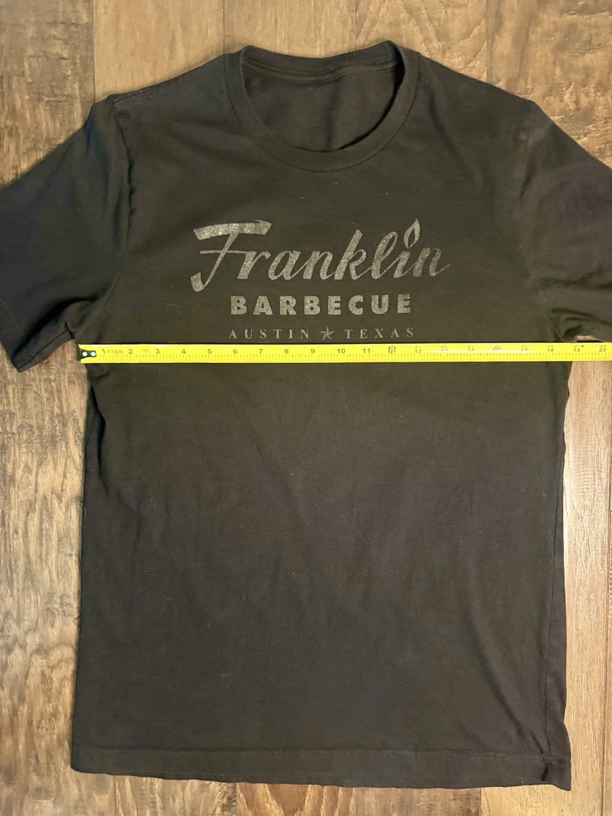 Franklin Barbecue Austin Texas Black Tonal Sparkle T Shirt Size Unknown 21x29 gallery