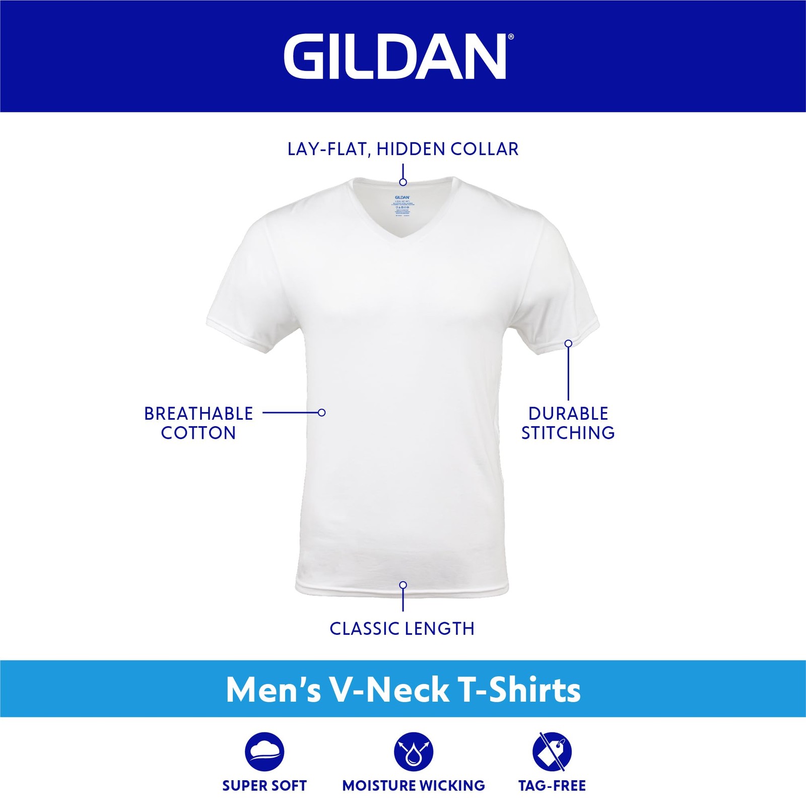 Camisetas De Cuello En V Surtidas Para Hombres Multicolor Large (Paquete De 5) gallery