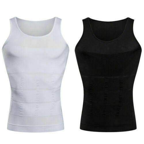 Men's Body Shaper Toning T-Shirt Ultra Durable Tank Compression Underwear Vest gallery