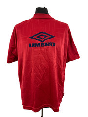 Umbro Red short sleeve training football shirt Polyester Y2K 2000s M 40 in