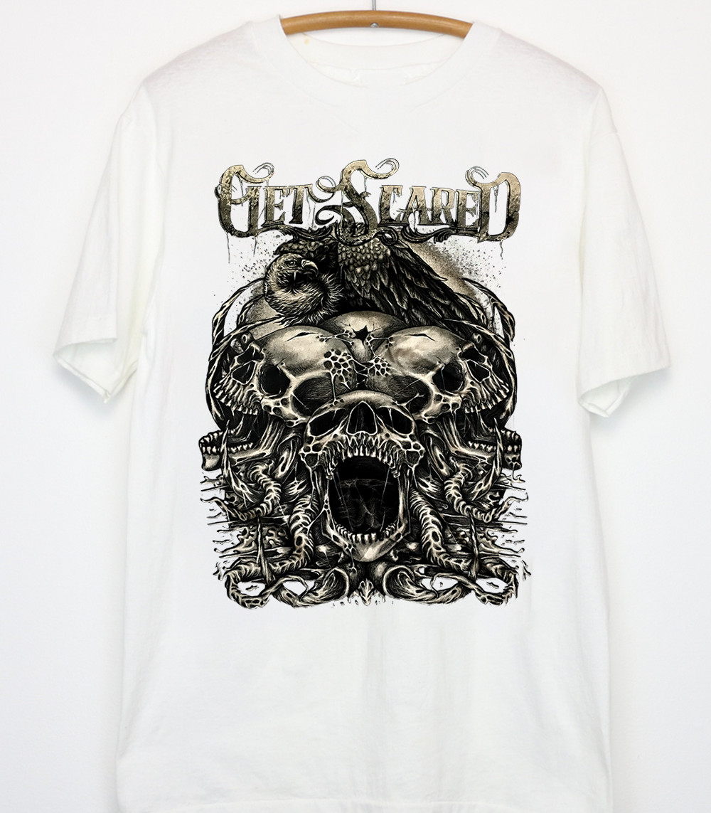 Vintage Get Scared Band Men T-shirt Black Short Sleeve All Sizes S-4XL JJ883 gallery