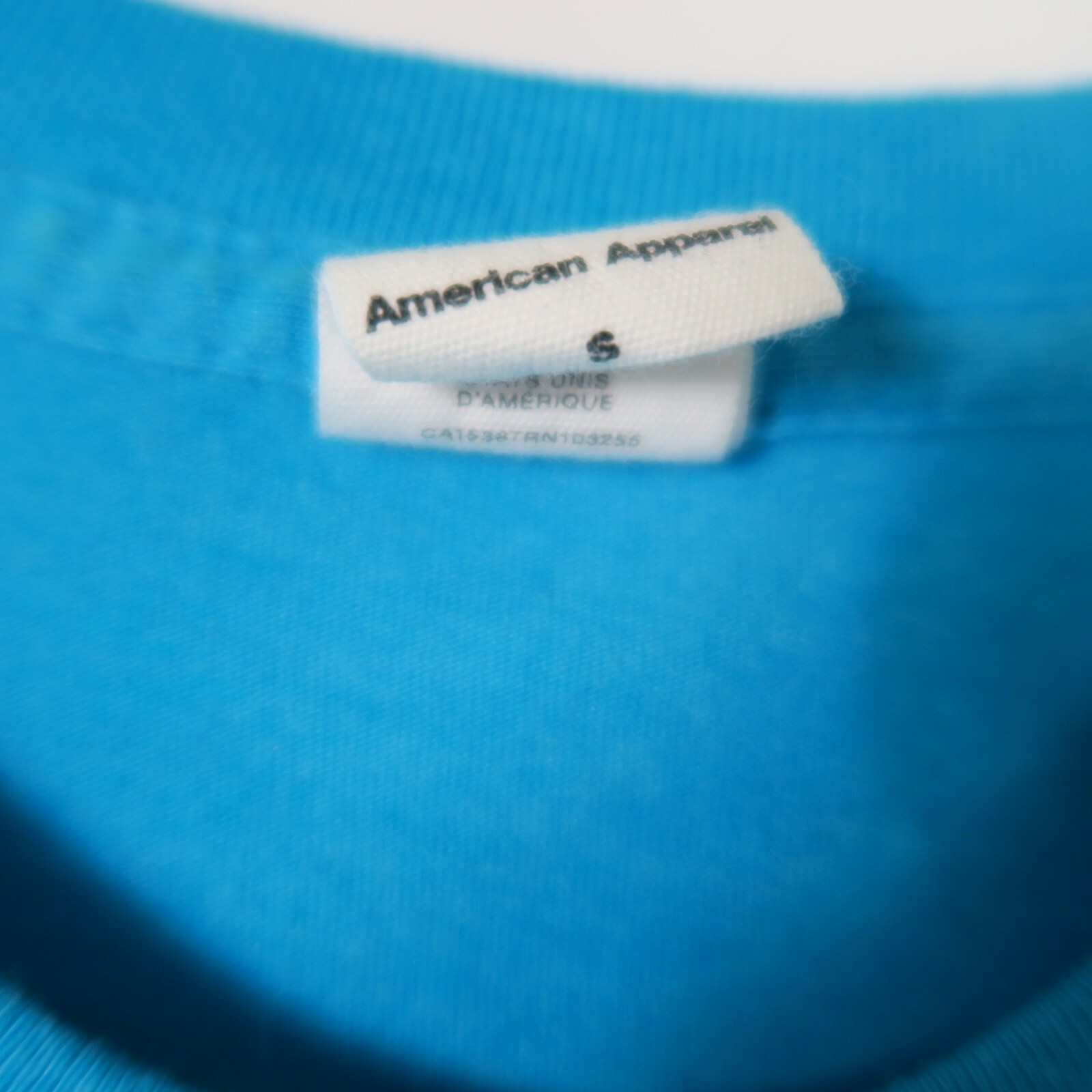 GOOGLE American Apparel Small Short Sleeve T Shirt Sky Blue gallery