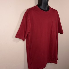 XL Noble Outfitters Red Classic Work Tee Mens Short Sleeve Opaque Heavy Cotton