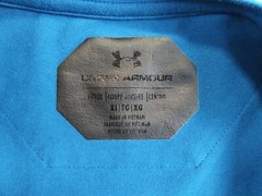 Under Amour T-Shirt Mens Extra Large Blue Sleeve Cotton Elastane Polyester