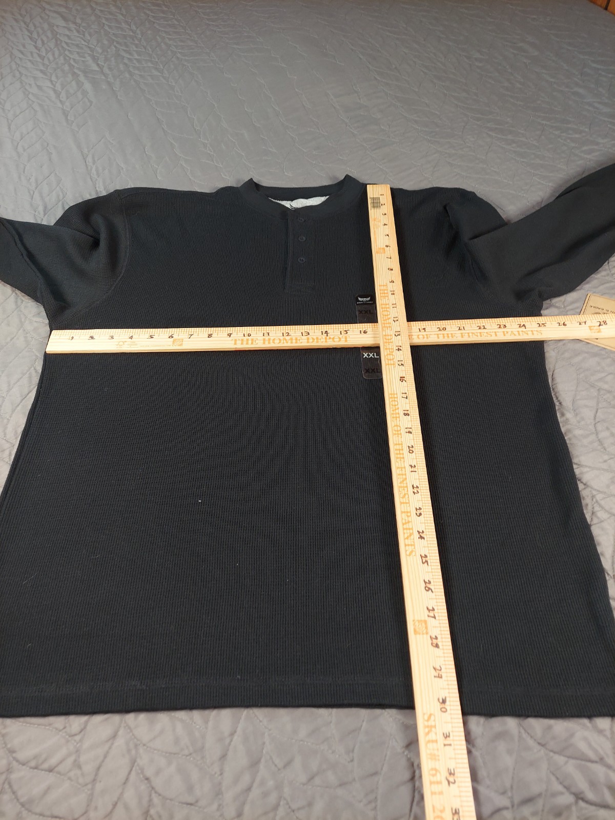 Set Of 2 Thermal Shirts Mens 2XL Waffle Knit Long Sleeve Warm Big And Tall NWT gallery