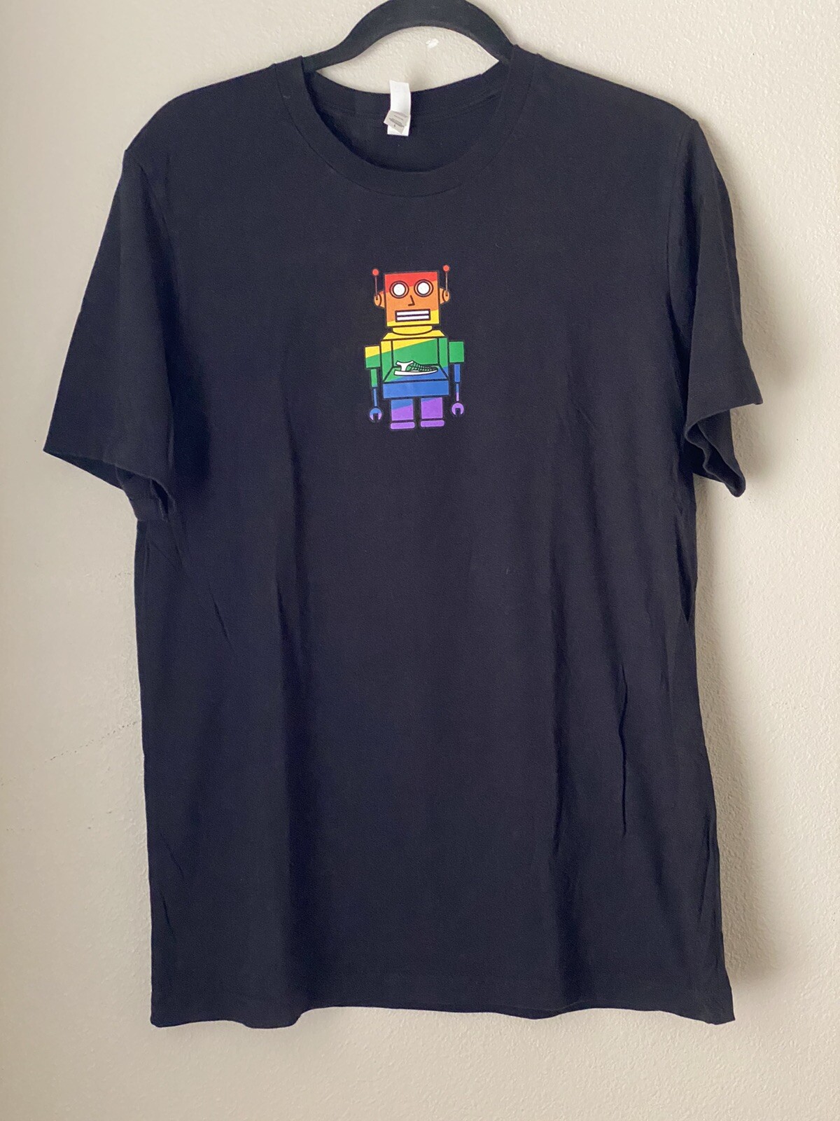 Keen Rainbow Pride Black Shirt M Robot LGBTQ Uneek Sandals gallery