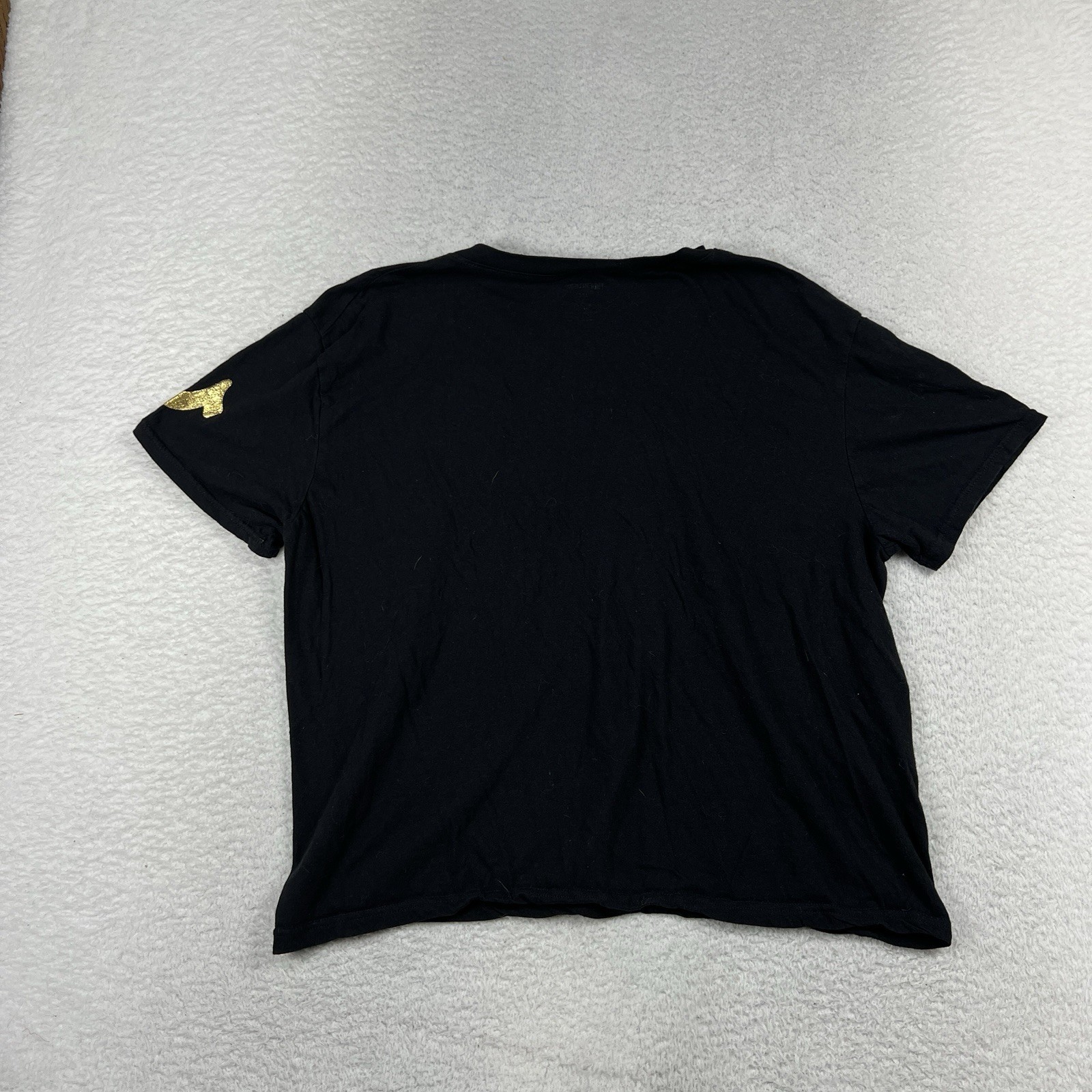 True Religion Men's Black V-Neck T-Shirt Large Fits Wide And Short (M Oversized) gallery