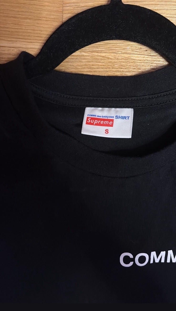 Supreme x Comme des Garcons CDG FW15 Long Sleeve Black T-Shirt Size S gallery