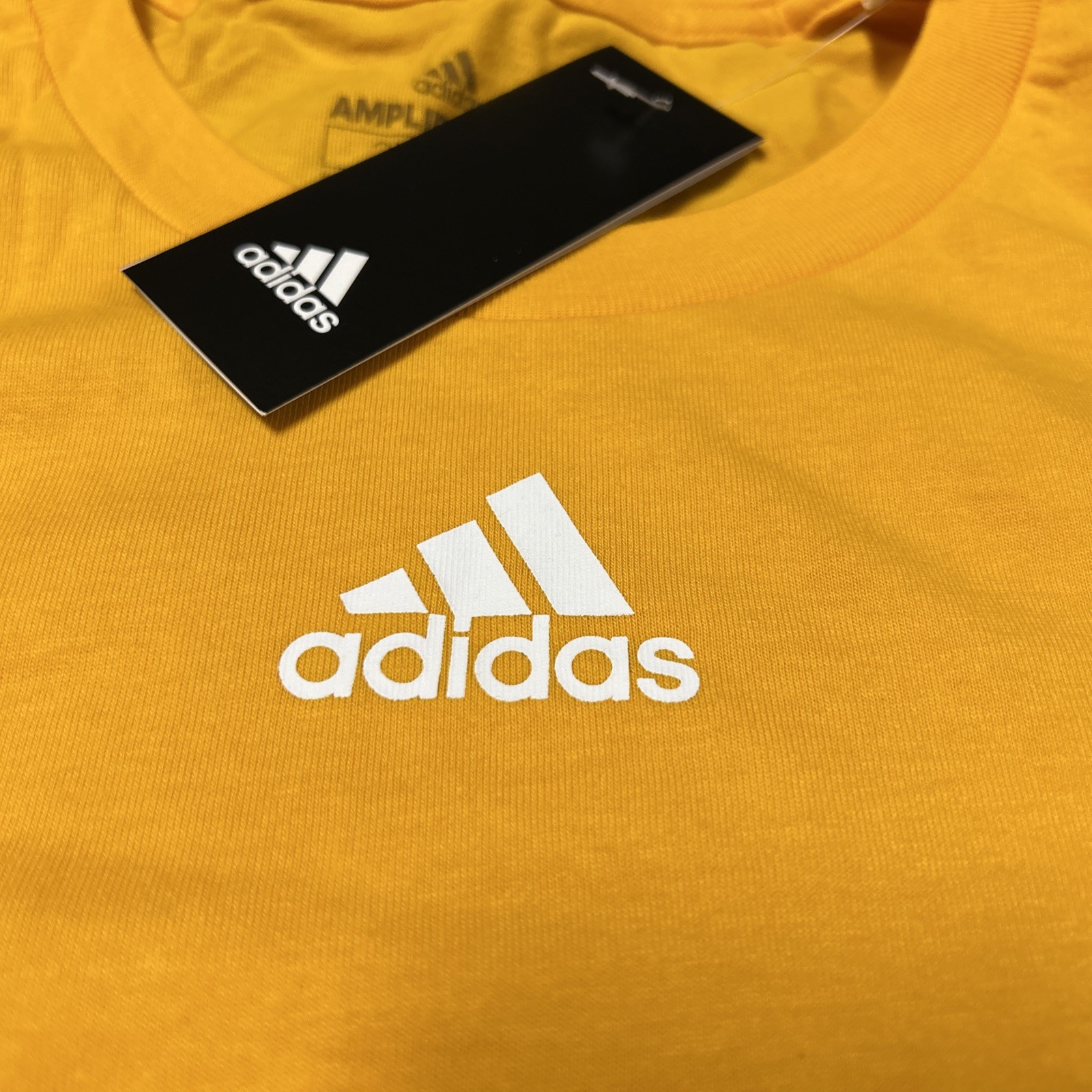 adidas Cotton Amplifier Tee Short Sleeve Gold EK0168 Men’s Size Large - NWT gallery