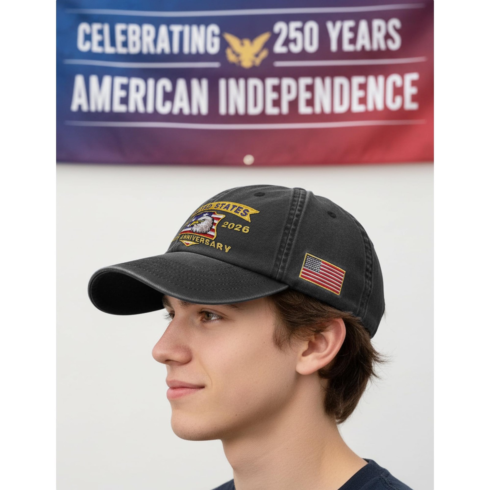 250 Anniversary USA Hat,United States of America 250th Anniversary Cap,US Pat... gallery