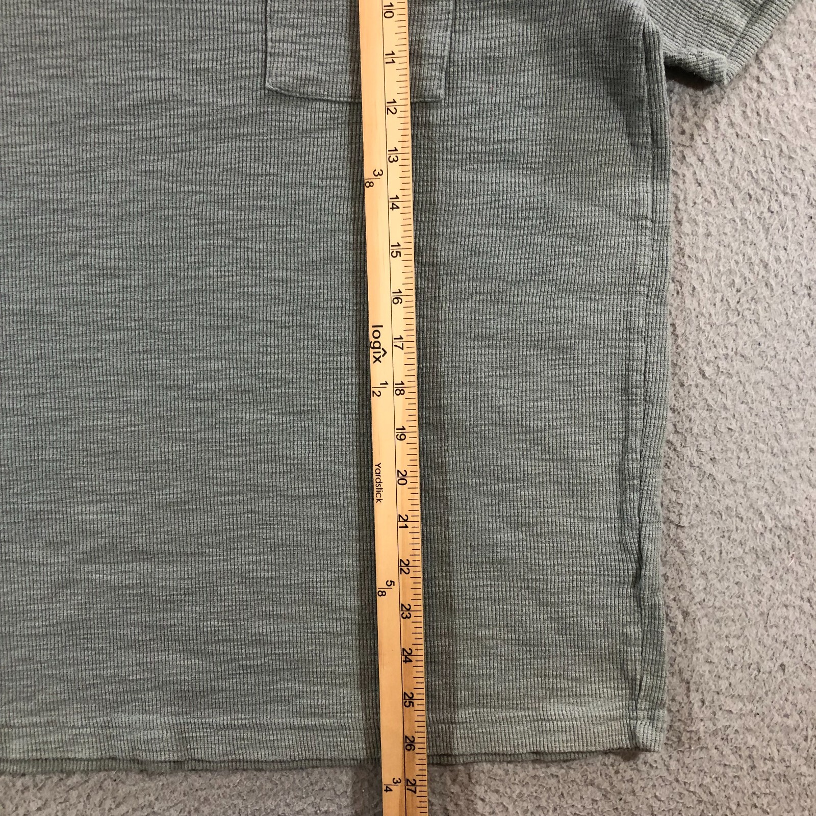 goldthreads T shirt mens L gray slate thick woven pocket tee gallery