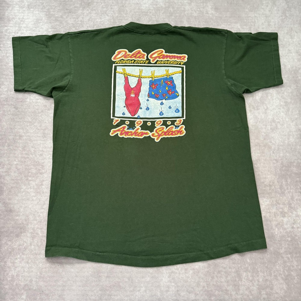 Vintage 1993 Florida State Delta Gamma Anchor Splash Shirt Mens XL FSU Frat