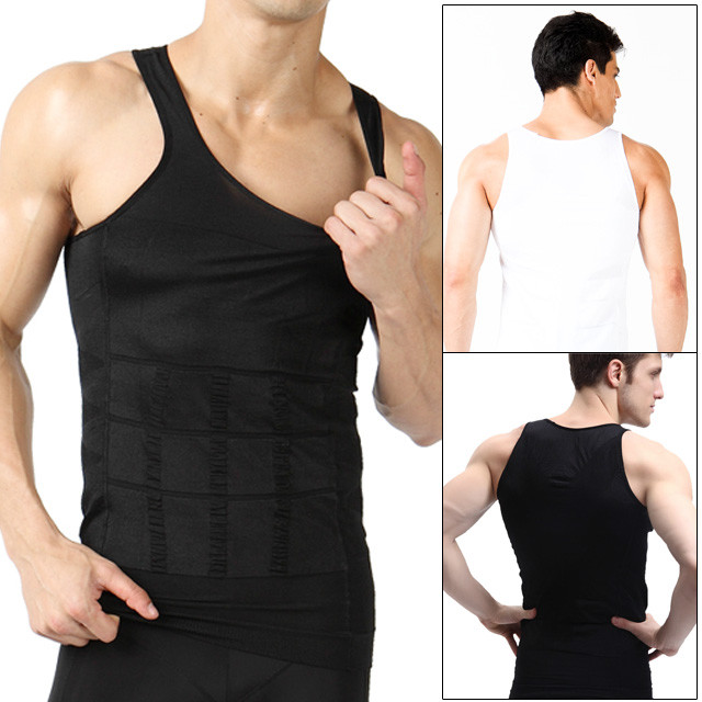 Men Shaper Vest Body Slimming Belly Tummy Compression Underwear Shapewear Shirt gallery