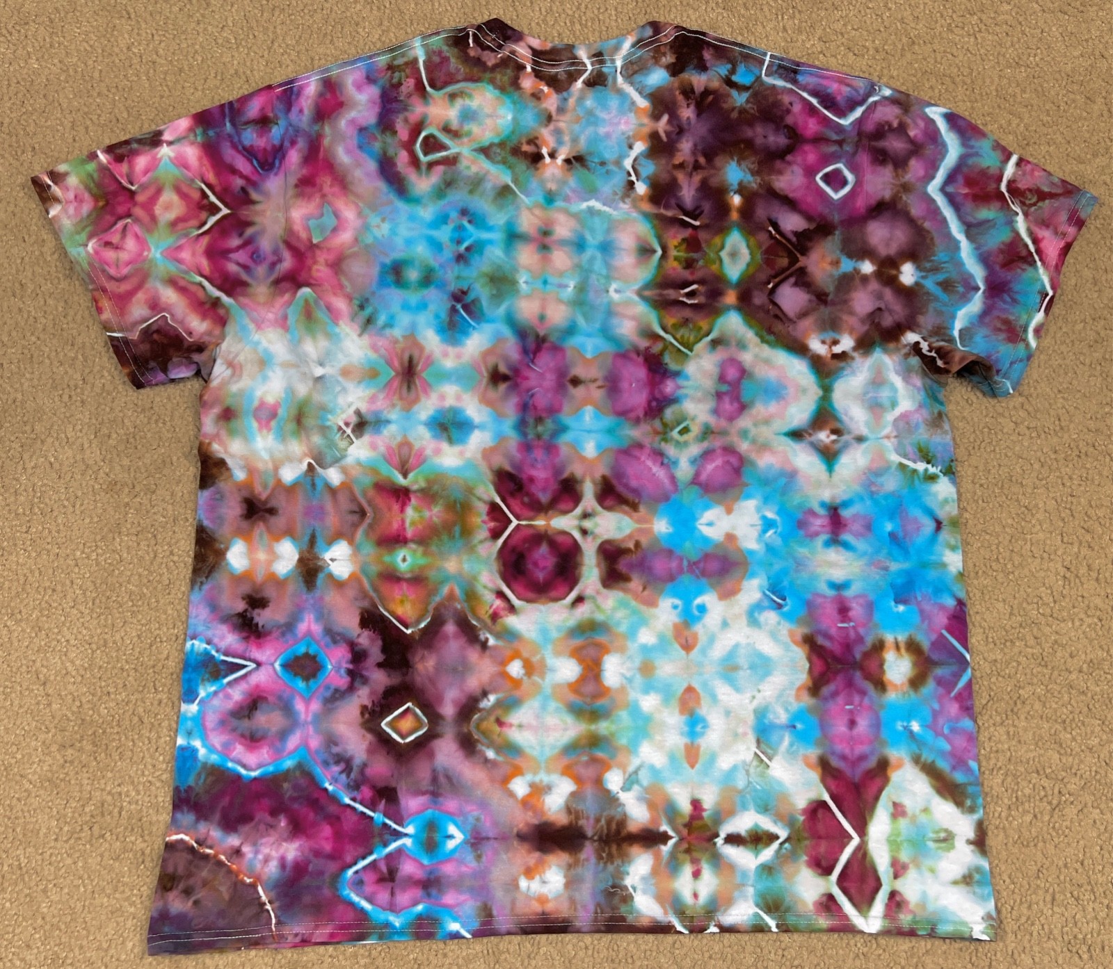 Handmade Ice Tie Dye T-Shirt 2XL Mens Womens Soft Cotton Glitch gallery