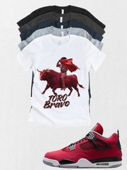 Custom Printed Shirt to Match Jordan 4 Toro Bravo Bull Sneaker sneakerhead