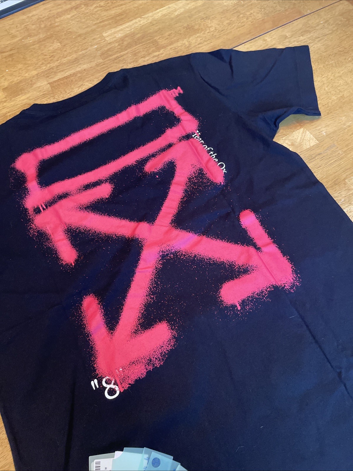 Off-White Chinese New Year S/S Slim Black Red Tee Men’s Med NWT *$610.00* COA gallery