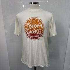 WEIRD FISH Pale Yellow Relaxed Fit Crew Neck Summer T Shirt Size XL