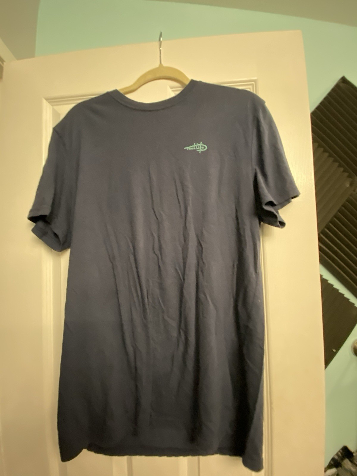 Reel Life Men's Blue Fisherman Graphic Print Crew Neck Short Sleeve T-Shirt L/G gallery