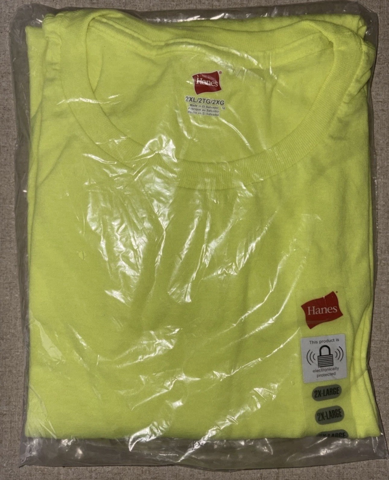 Hanes Unisex Ecosmart Stylish T Shirt Casual Safety Green Plain T-Shirt – 2XL
