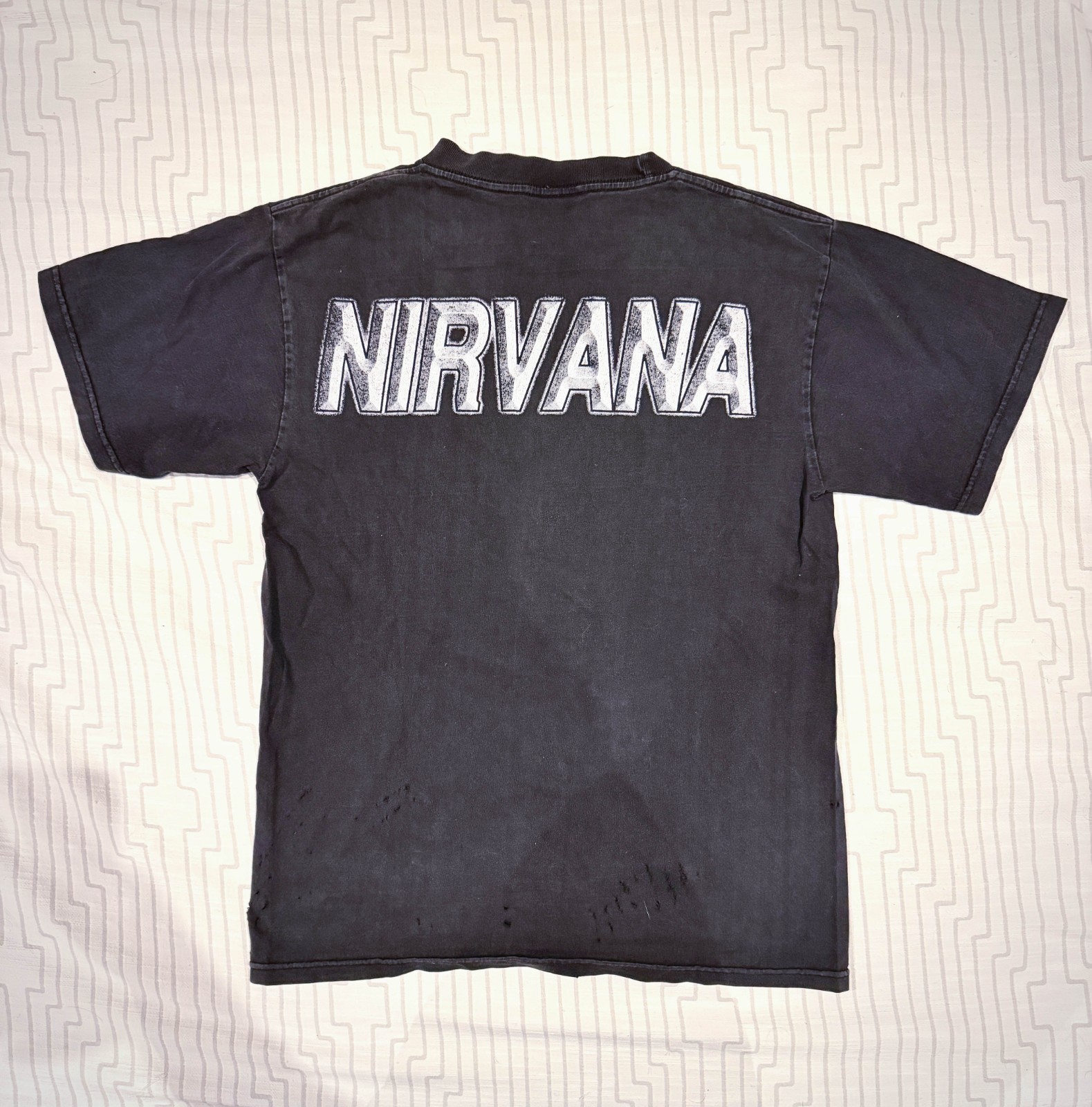Nirvana 90s Vintage Doubled Sided Band Tee Grunge Medium M gallery